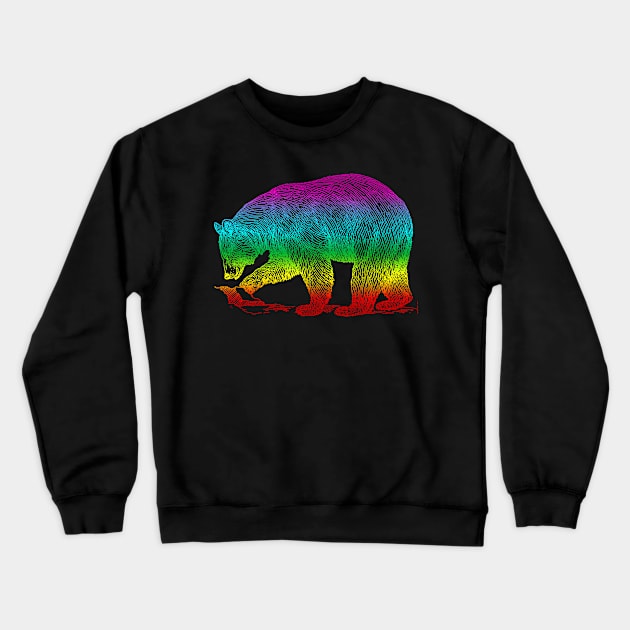 Gay Pride Bear Crewneck Sweatshirt by helloshirts